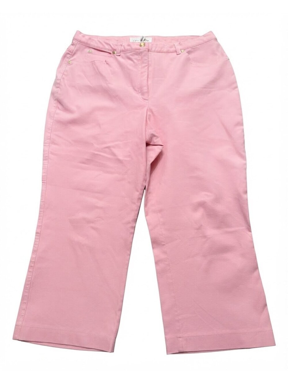 ESCADA Pink Cotton Blend Cropped Pants Size 44 US 14 Designer Casual Slacks